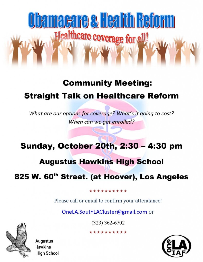 Obamacare & Health Reform Community Meeting