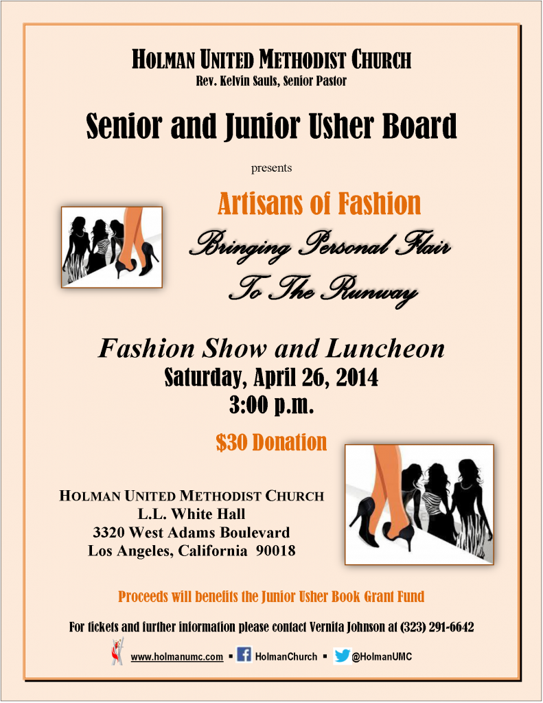 2014 USHER FASHION SHOW - FLYER