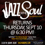 Jazz for the Soul - Square Flyer for social media and bulletin - 09-10-15