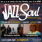 Jazz for the Soul - Square Flyer for social media and bulletin 9-25-2014