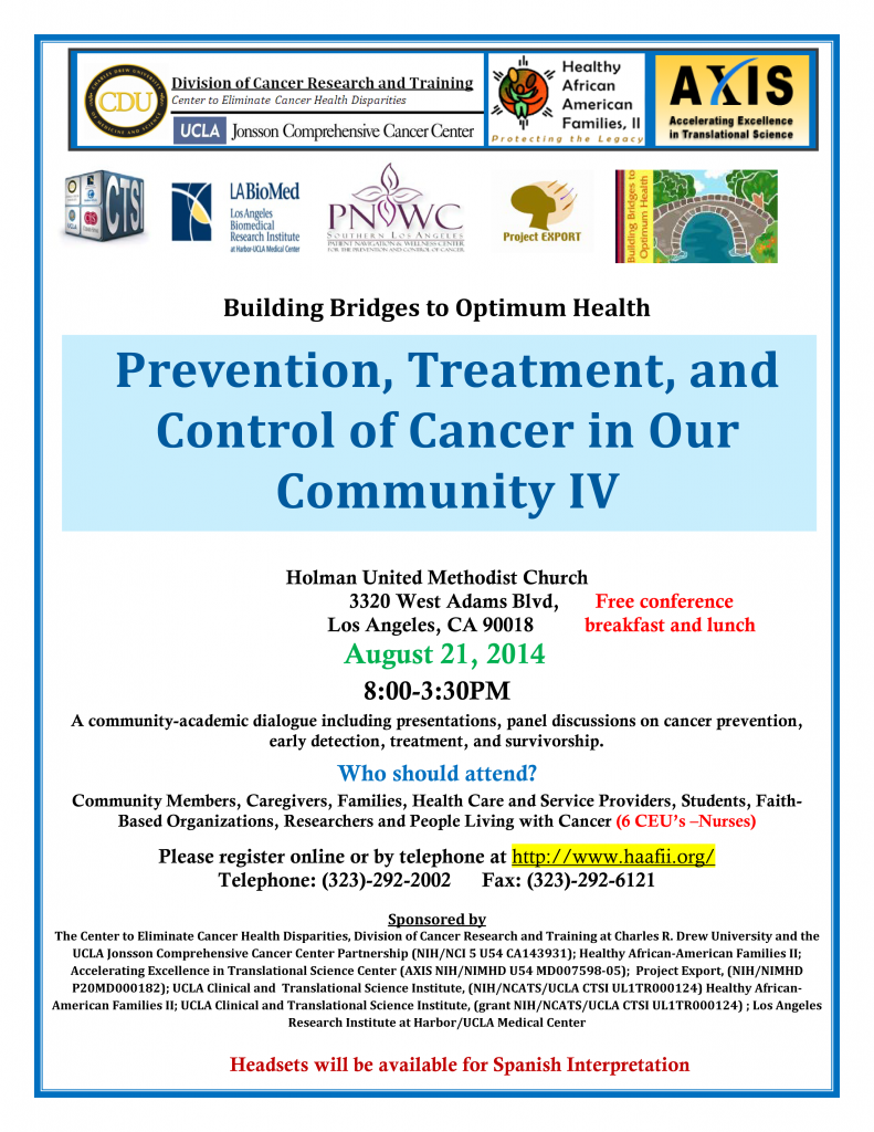 4th Annual Cancer Conference English 2014
