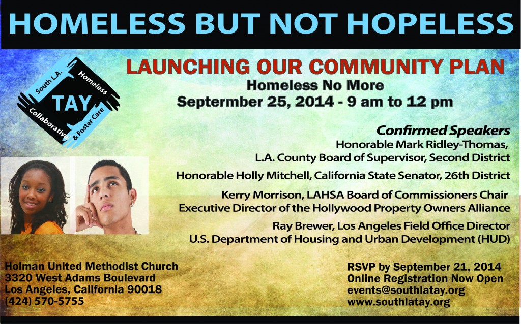 South LA TAY Community Brief Announcment 09 25 14