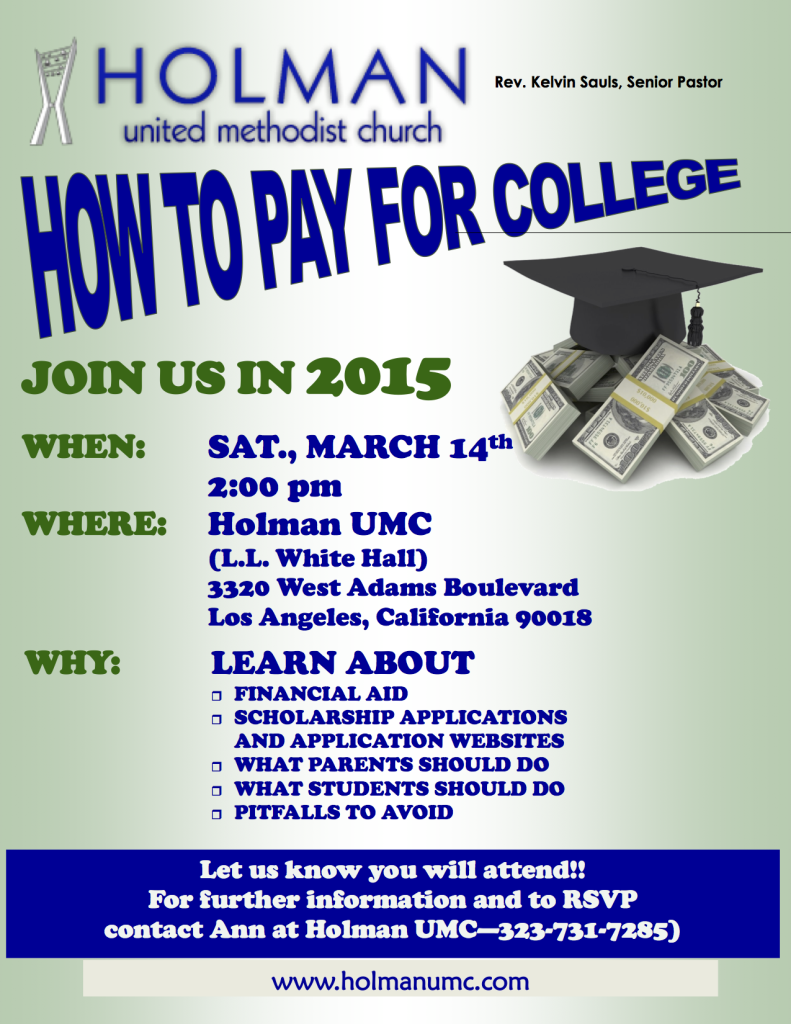2015 - Flyer - How to Pay for College