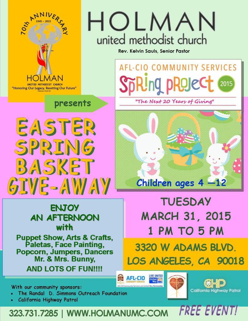 EASTER BASKET GIVE-AWAY - Flyer