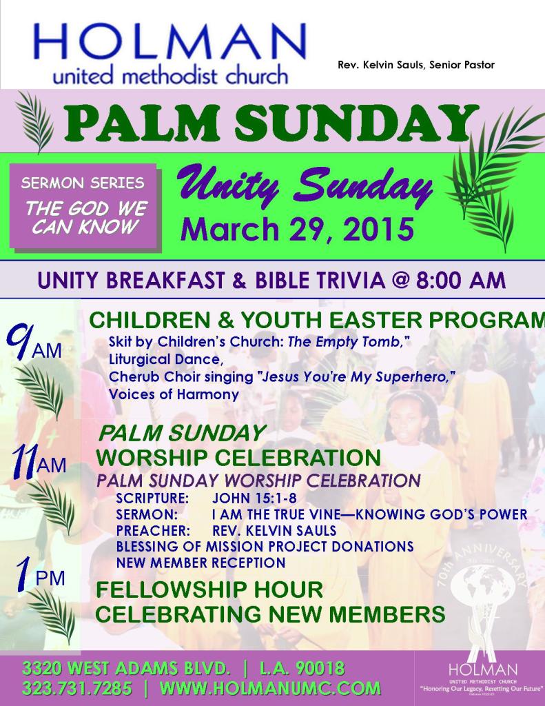 Unity - Palm Sunday - 2015-03-29