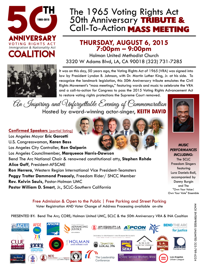 To Coalition Members - To_Distribute_ASAP - PDF Flyer_for_50th_VRA_Tribute_on_8.6.15