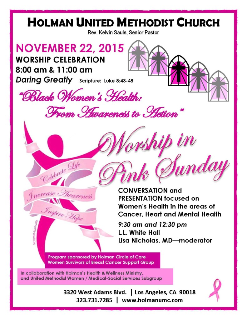WORSHIP IN PINK SUNDAY - 2015