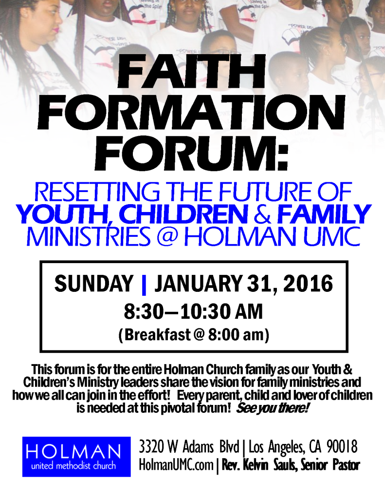 2016 Holman Event Flyers - Faith Formation Forum - Jan 2016-02