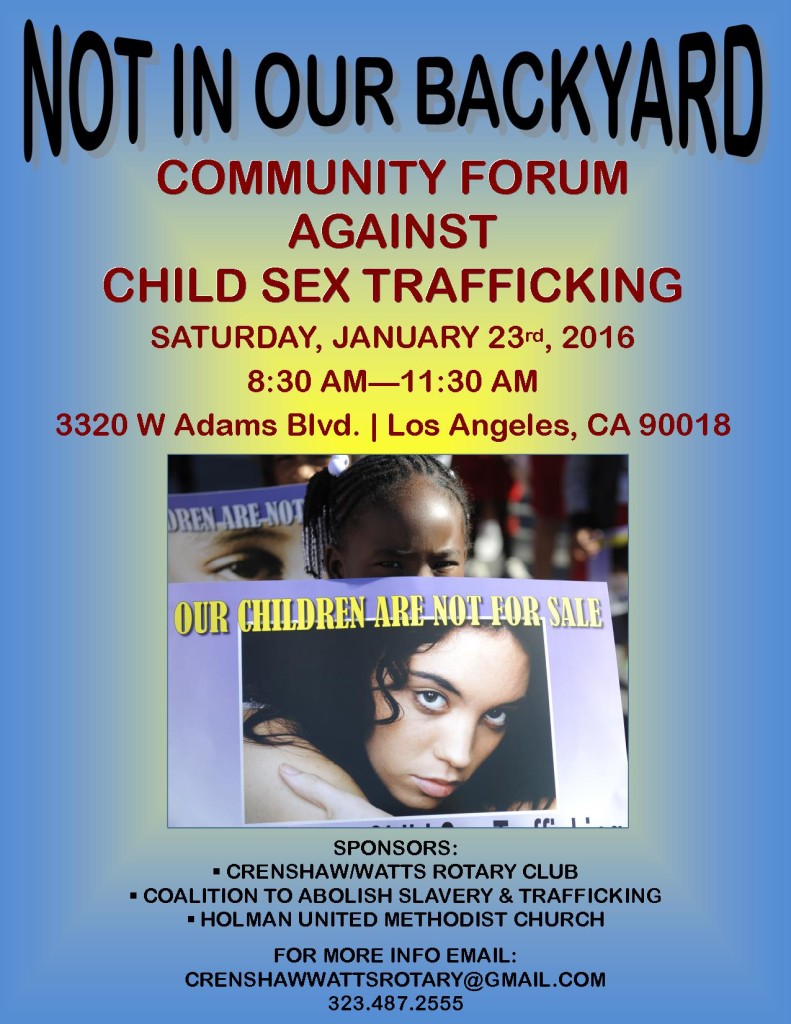 Community Forum Against Child Sex Trafficking
