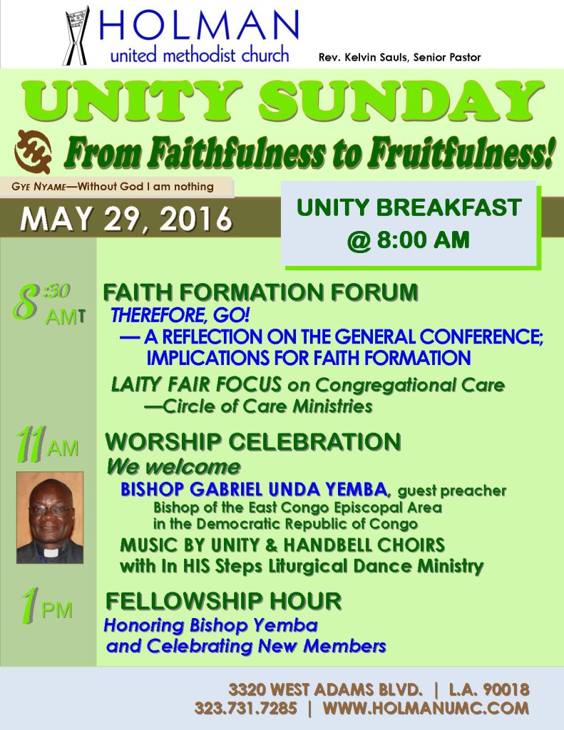 Unity Sunday - 2016-05-29