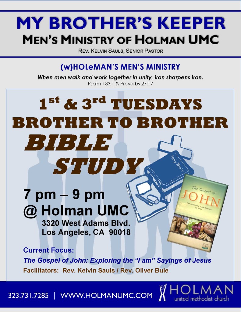 MEN'S MINISTRY - Brother to Brother Bible Study - 2016 - Current