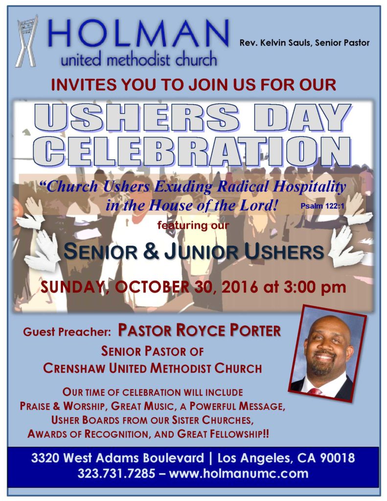 USHER APPRECIATION - FLYER - 2016