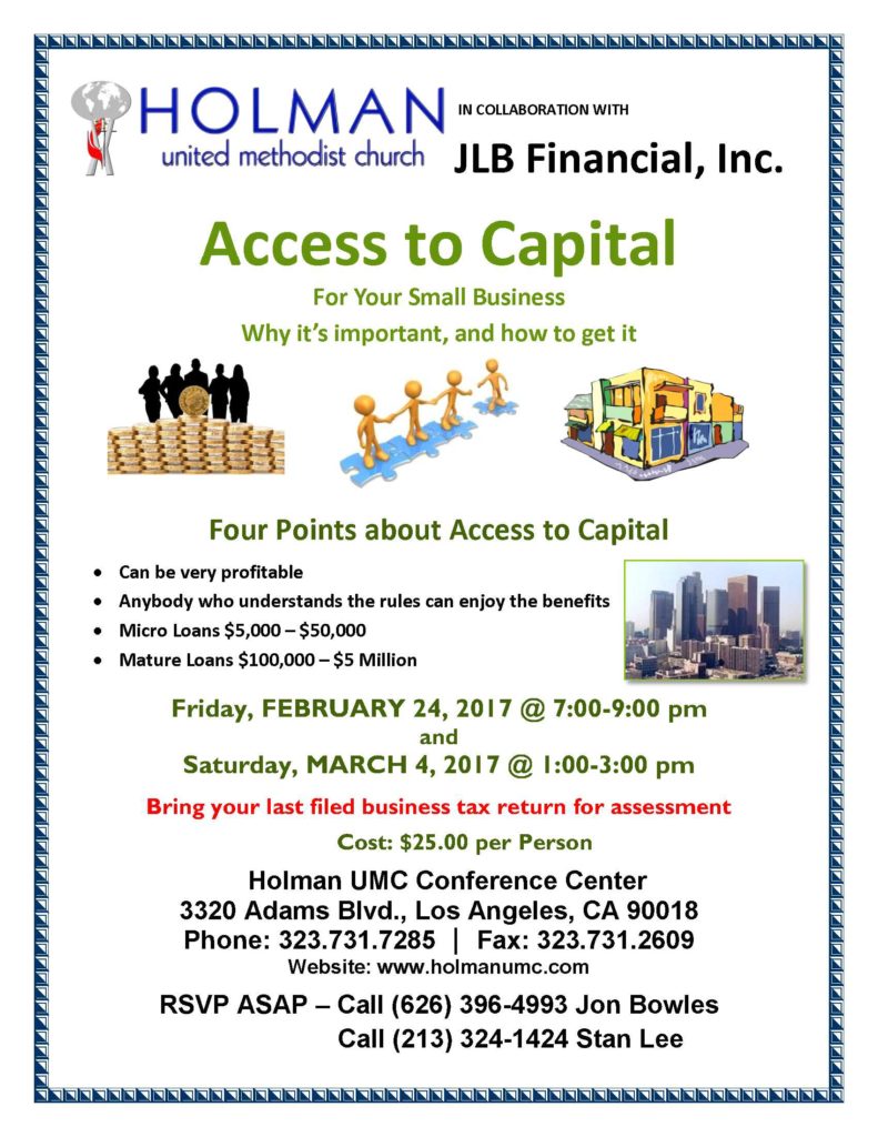 Access to Capital - flyer