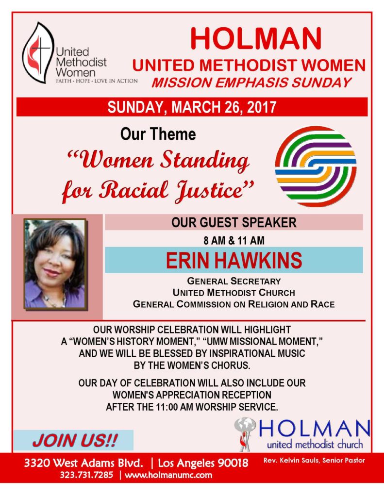2017 - UMW MISSION EMPHASIS SUNDAY - Flyer